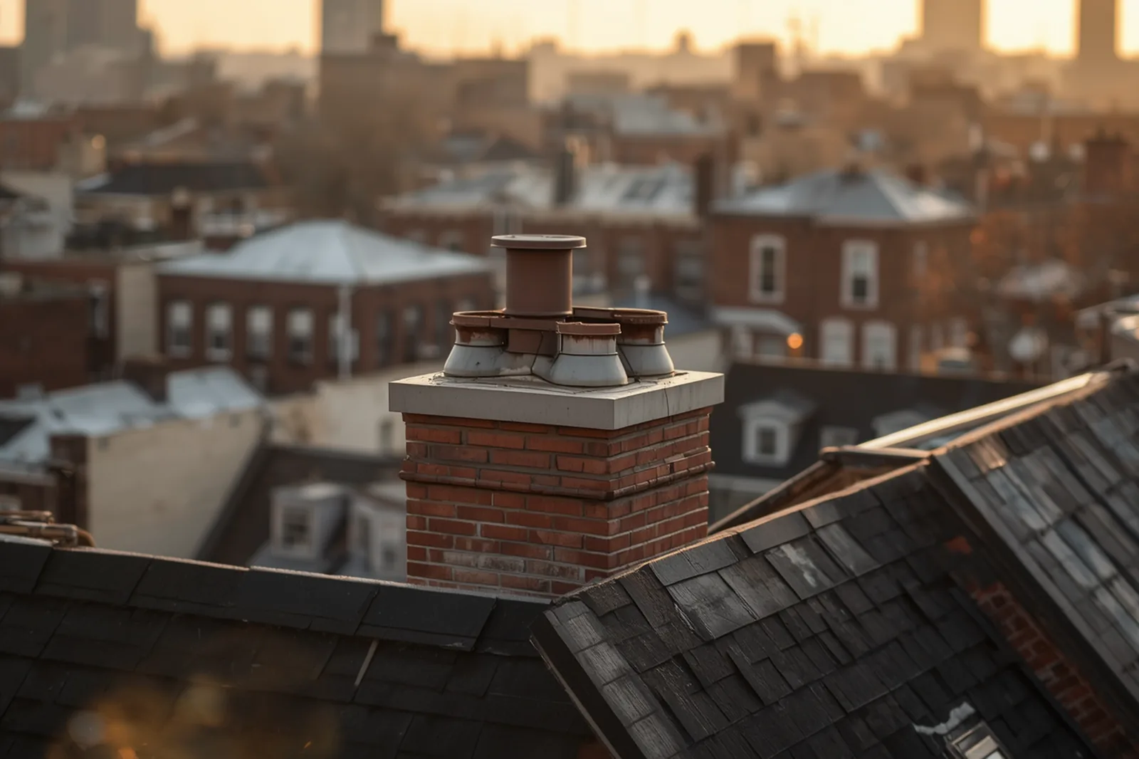Full chimney rebuild above the roofline completed near Crown Heights, Brooklyn