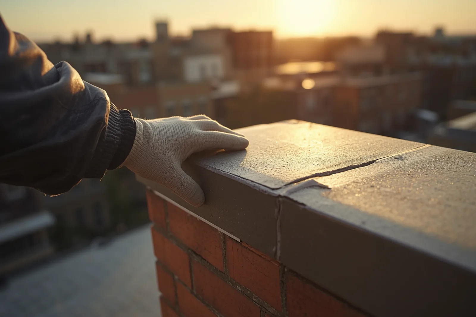 Finished chimney workmanship on a Crown Heights, Brooklyn rooftop